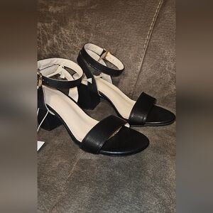 Chic Black Ankle Strap Heels